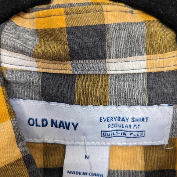 Def Leppard Hysteria Music Band Custom Yellow Flannel Button Down Shirt Sz M - Picture 5 of 6